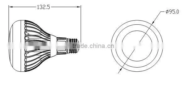ES UL,CUL,CE,ROHS,FCC Dimmable led BR30 bulb for North America