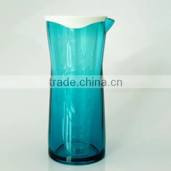 600ml plastic pitcher with fruit infuser(Blue)