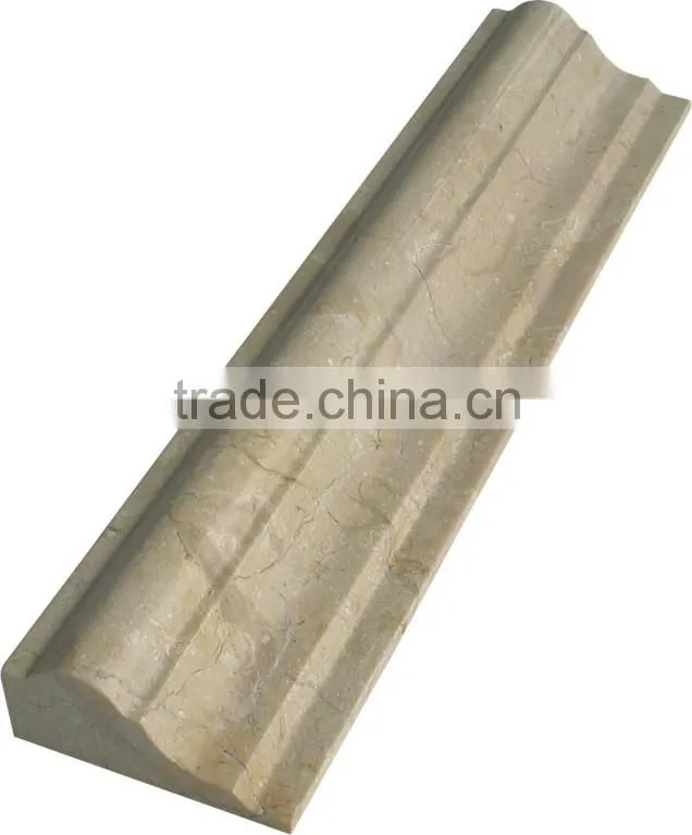 White polished marble skirting