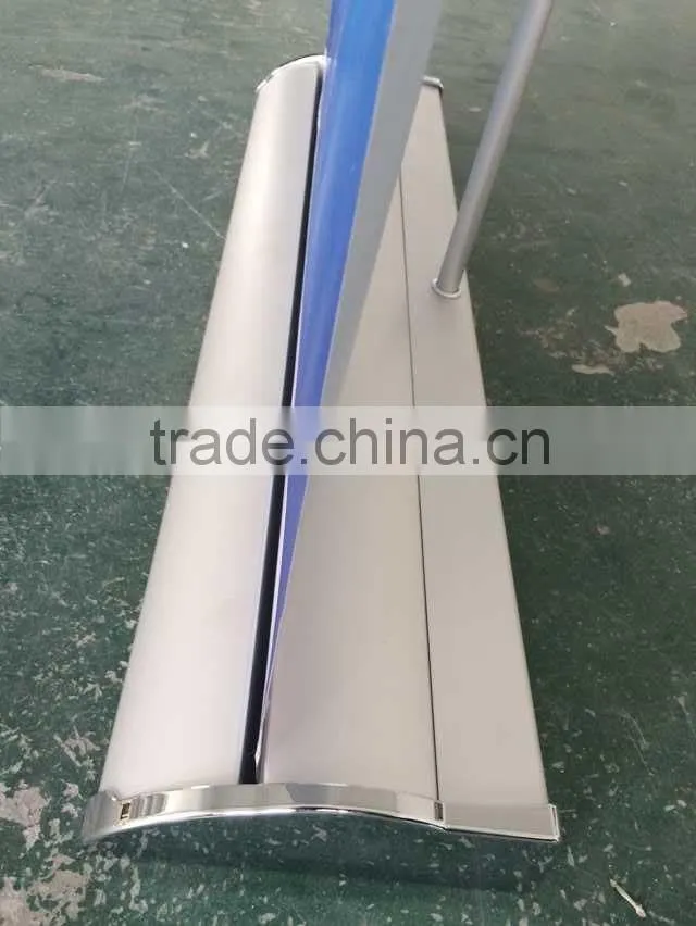 aluminum wide base roll up banner stand, expo 80*200cm broad base roll up standees