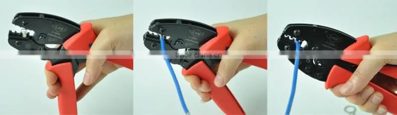 hot sale L-1256 non-insulated cable terminal crimping tool female crimping plier manual ferramientas