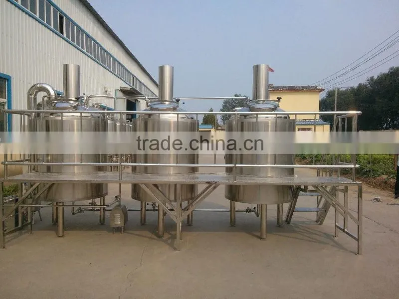 high quality beer brewing system with malt crush system , brew house, conical fermenter