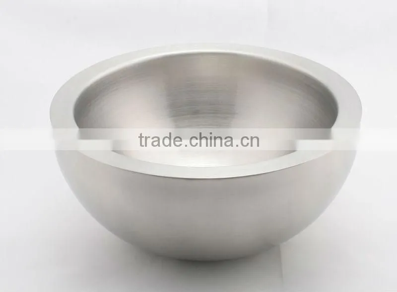 stainless steel double wall salad mixing bowl