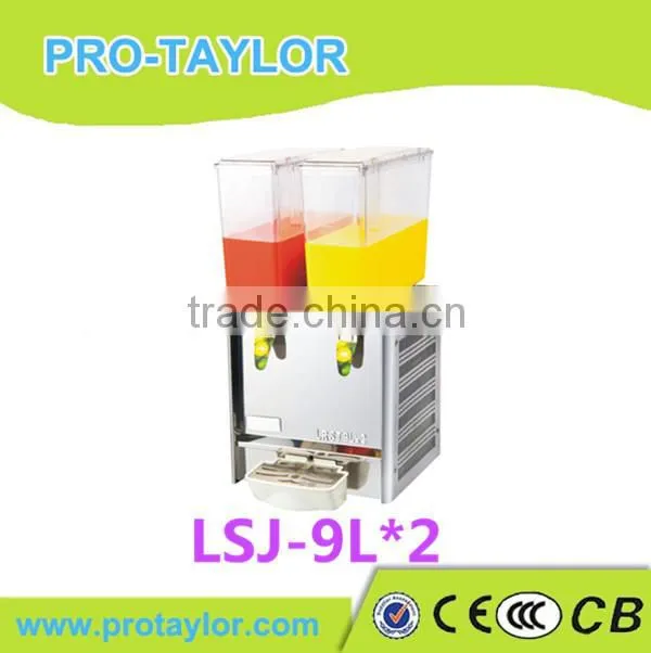2014 Hot sale best selling cold juice dispenser machine price (LSJ-9L*2)