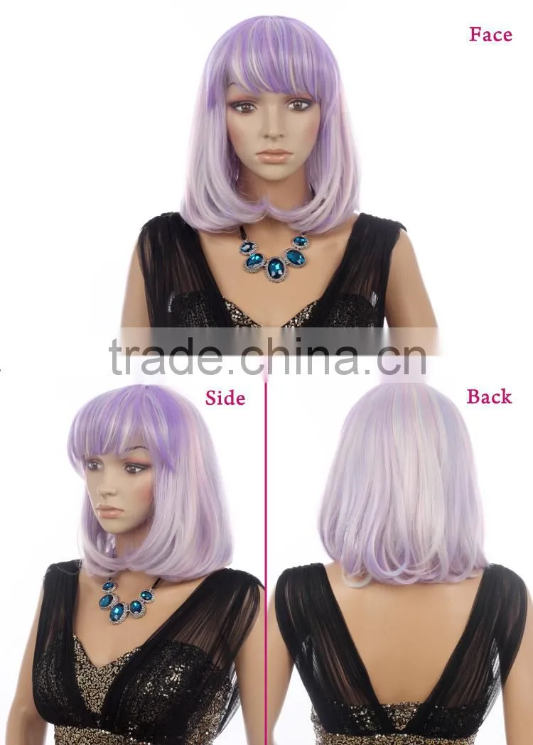 High light purple 200 density glueless beyonce lace wig