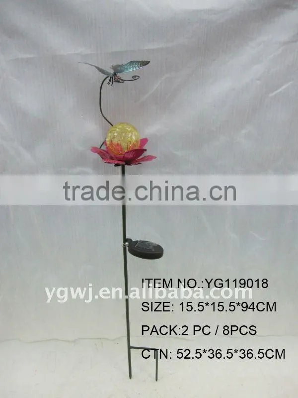 decorative metal butterfly solar garden decoration light