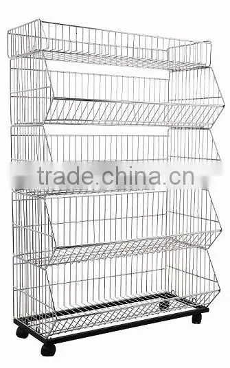black metal storage promotion rack / wire display rack racking supermarket shelving