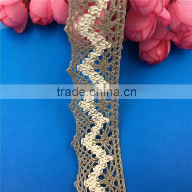 H0366I Elegant Lace Ribbon, 100% Cotton Lace ,Crocheted Lace