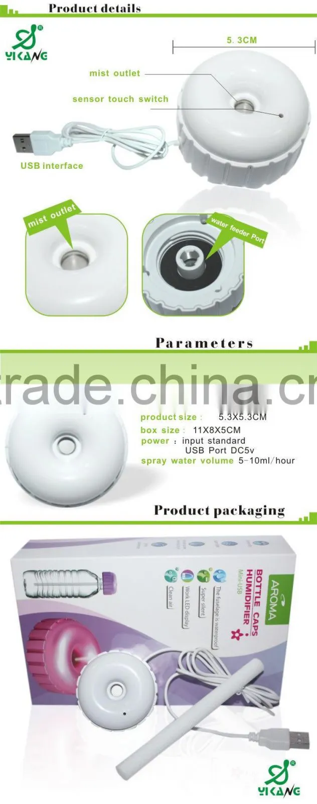 Mini Portable USB Humidifier Ultrasonic Air Humidifier