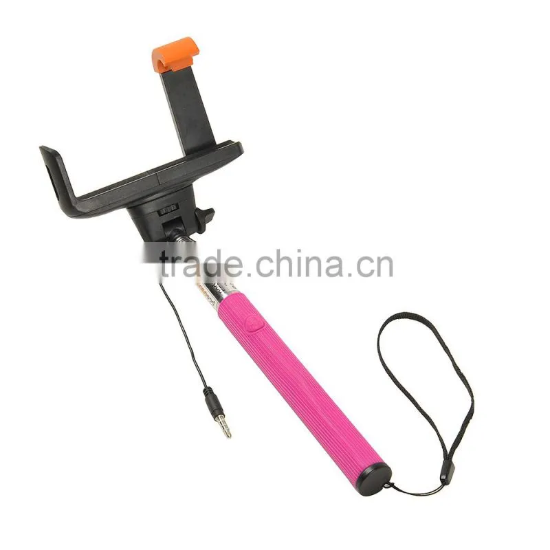 Selfie Stick Audio Cable Take Pole Handheld Self-Protrait Stick Wired Monopod for Samsung galaxy Note4 Charge free !!!