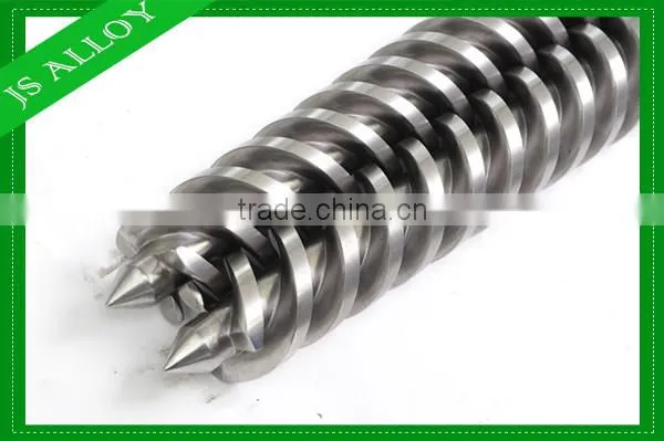 50/105 Conical Twin Counter Rotating Screw Barrel for extruder