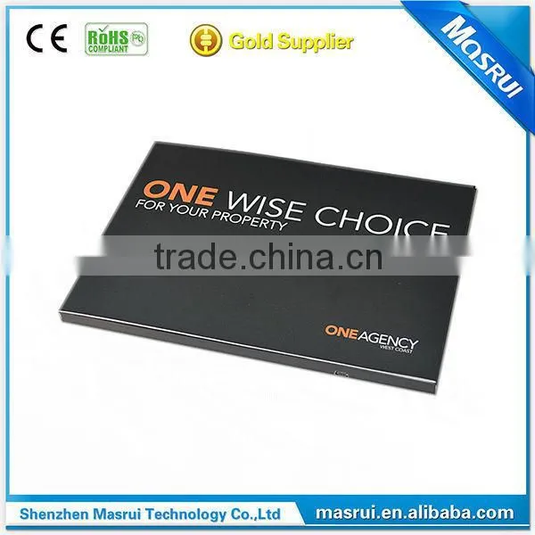 Costomeized 3.5" lcd video in print video greeting paper cards,