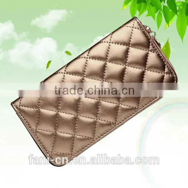 2015 very popular embroidery PU wallet with high quality for woman