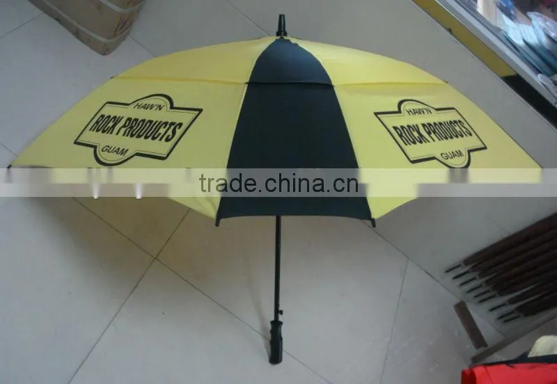 Two tone square golf umbrella,double layer umbrella,storm proof umbrella