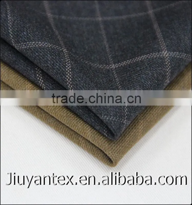 China supplier high quality poly rayon tr England classical checks design man leisure coat pant trousers suiting textile cloth