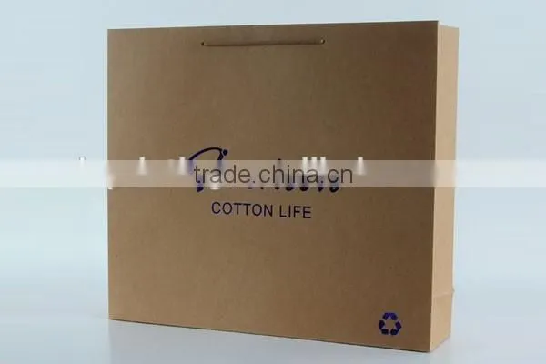 custom high quality brown kraft paper carrier bags with free samples