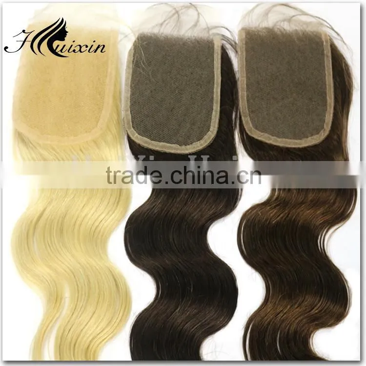613 body wave human hair silk base closure/ lace clsure