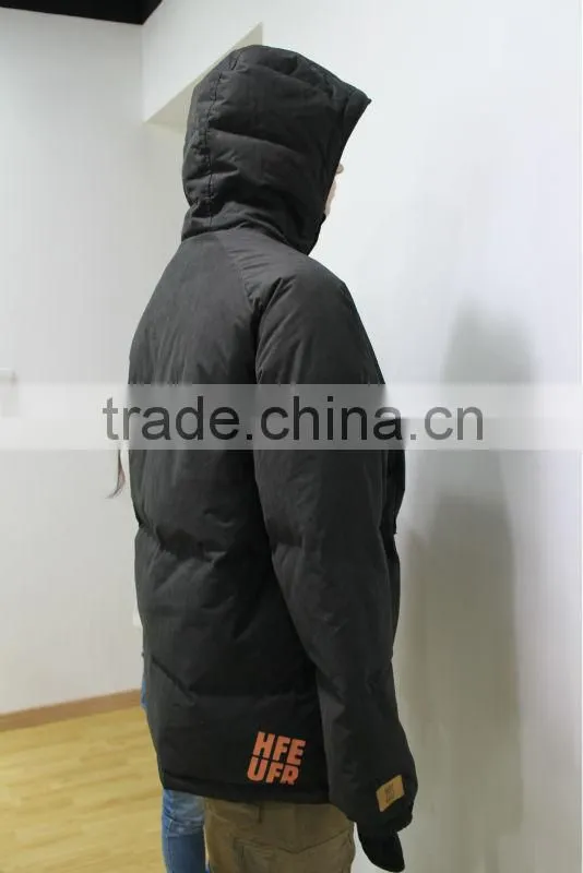 Men High Quality Long Sleeve Black Winter Jacket