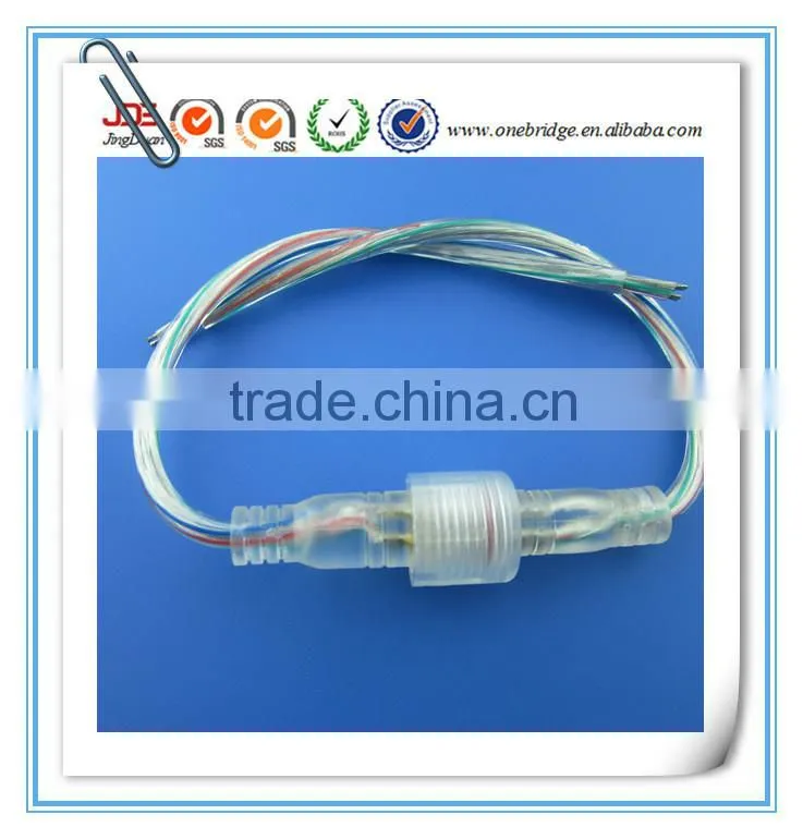 Ip65 waterproof electronic connector coaxial cable wire harness