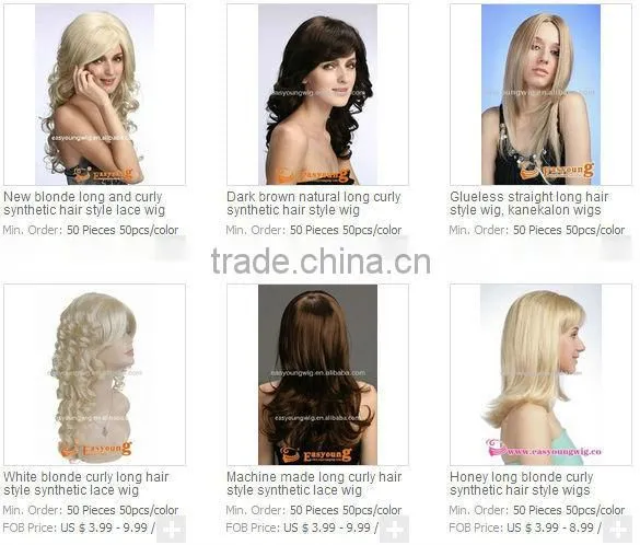 artificial wig, fashion style ladies synthetic hair wigs