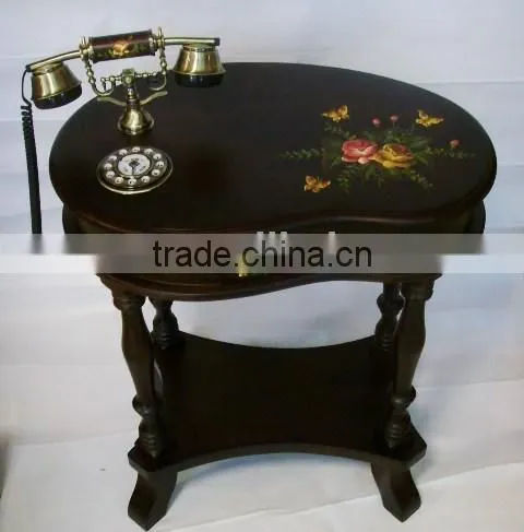 Retro Wood Corded Phone Antique Floor Telephone For Home Decor