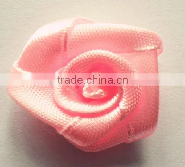 handmade red rose fabric flower