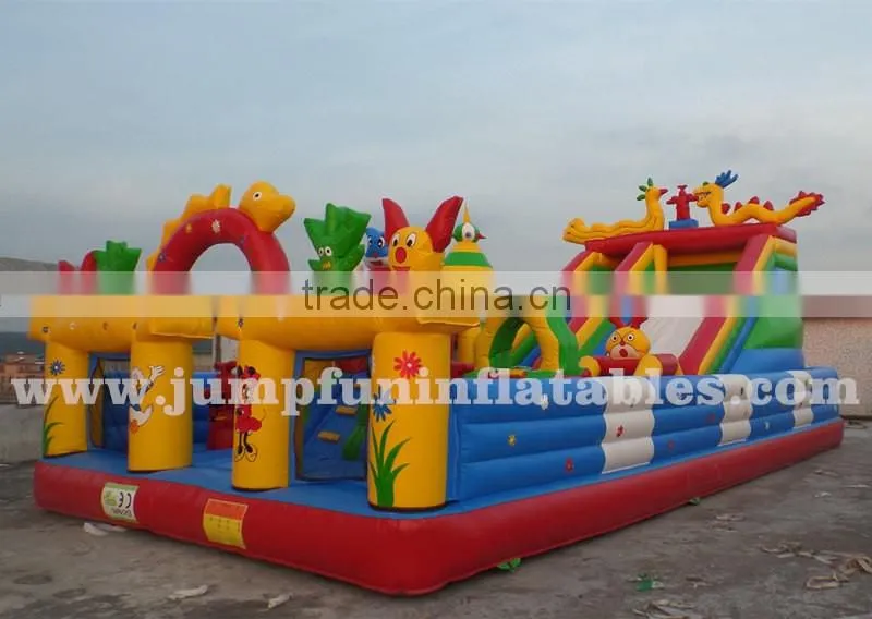 inflatable slide cars 2016 big inflatable fun city inflatable slide and Obstacle course 2 lane sliders