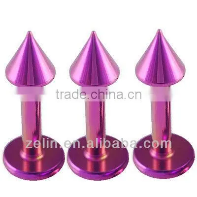 Unique gold pated spiral lip rings body jewelry piercing