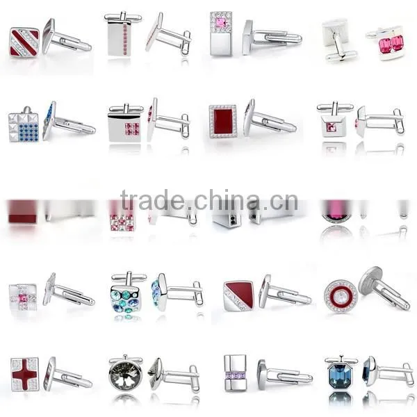 Europe silver high quality copper cuff links mens square enamel cufflinks for shirts