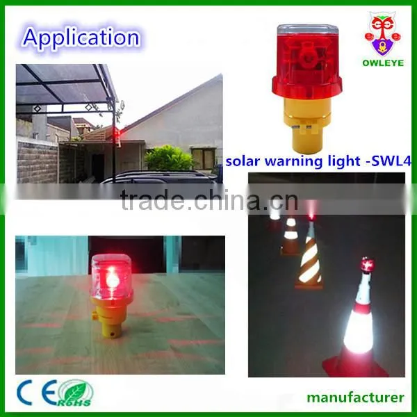 solar led flashing warning road safety light
