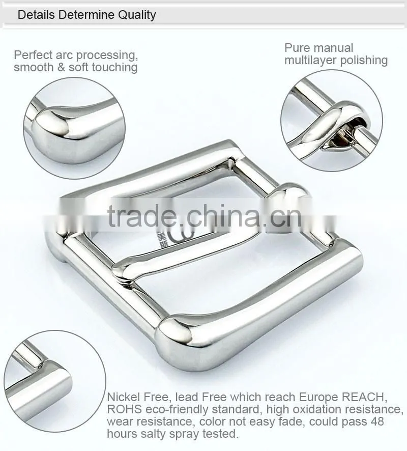 New design movable pin metal silver belt buckle