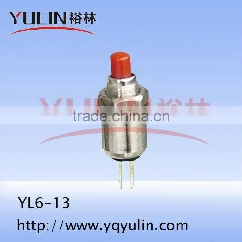YL6-11 12mm 12v waterproof mini push button switch 1a on off
