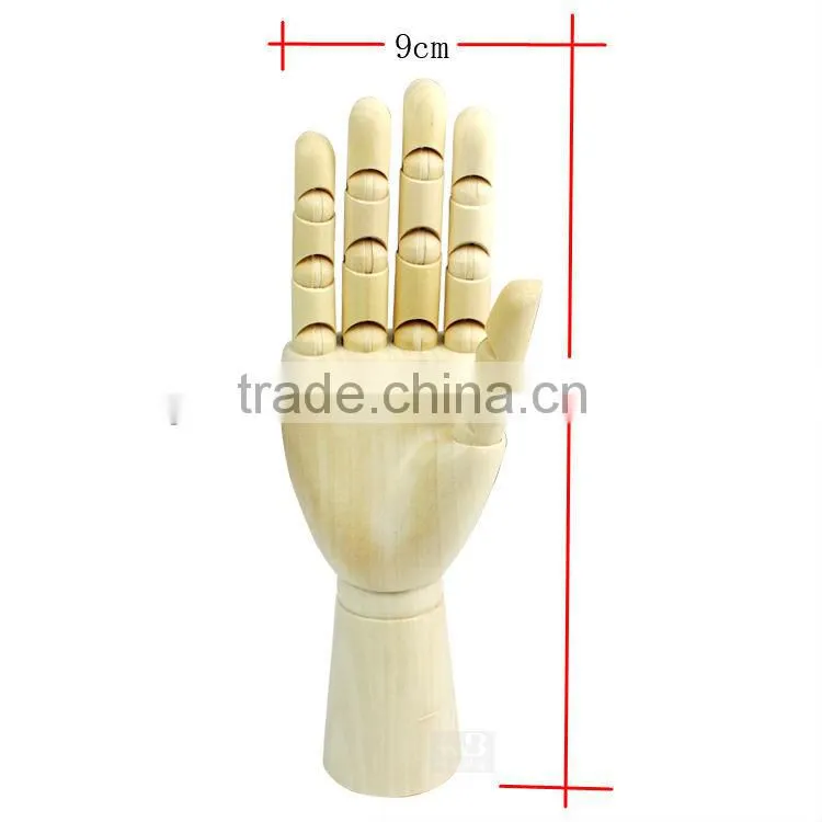 10" rotatable wooden hand manikin and still life sketch model for sketch painting