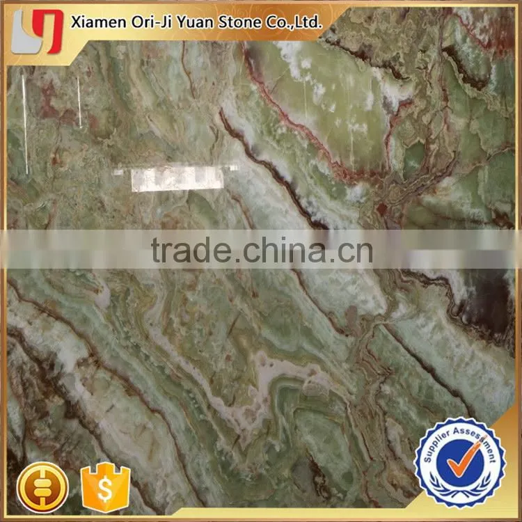 Good quality OEM royal pure green onyx stone slabs