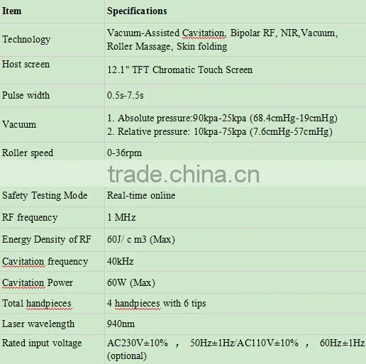 Cavitation slimming machine/vertical lipo ultrasonic cavitation machine