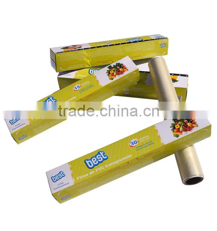Plastic wrap PVC Cling film, PVC stretch wrap for food packing, Jiachu factory high quality