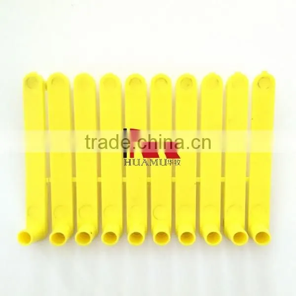 sheep ear tag 74*8 mm yellow one piece ear tag