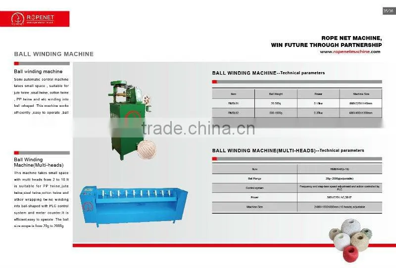 sisal/pp/jute/cotton yarn ball winder machine for sales