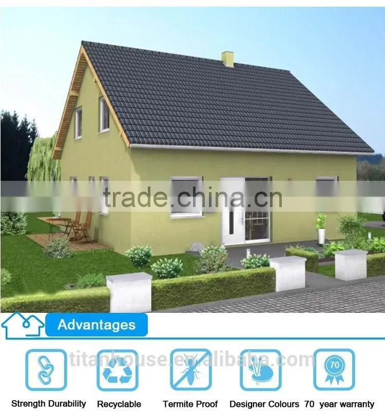 Hot sale 2015 china prefab bungalow house design for sale