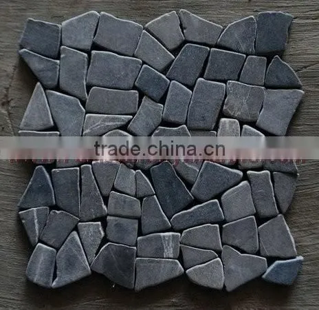 NATURAL JET BLACK MARBLE MOSAIC TILES