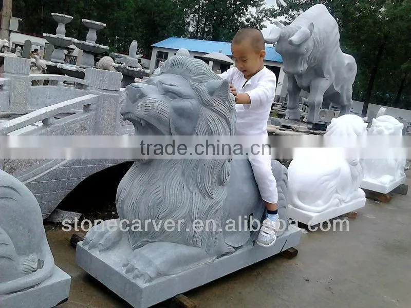 Garden Lion Stone Sculpture
