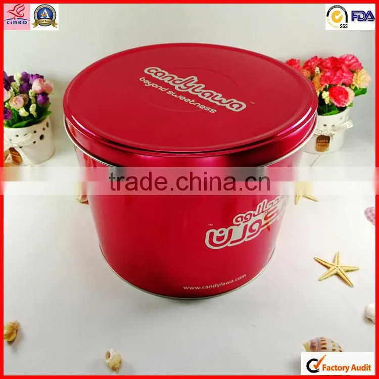food safe popcorn handle metal coloured tin buckets