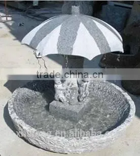 Granite bamboo shaped stone fountain for park decoration