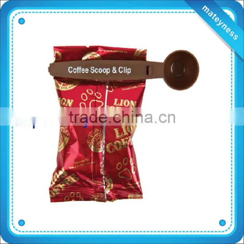 coffee spoon with clip/coffee bag clip