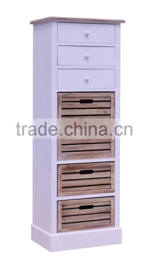 New Design White Drawer Cabinet Narrow Storage Drawer Chest