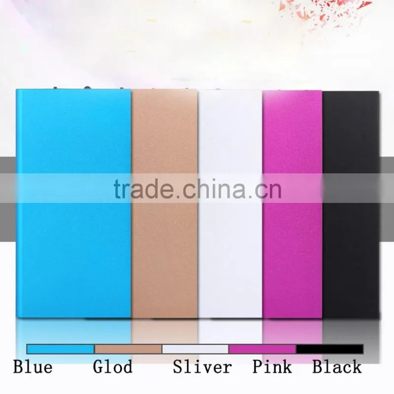2016 custom logo metal mobile emergency battery power bank 10000mAh