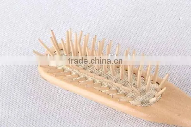 64 holes wooden message/comb hair brush