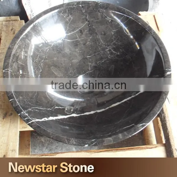 Chinese natural marble grey decorative bathroom sink