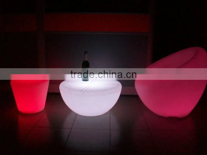 Rechargeable colorful plastic shell morden shine furniture