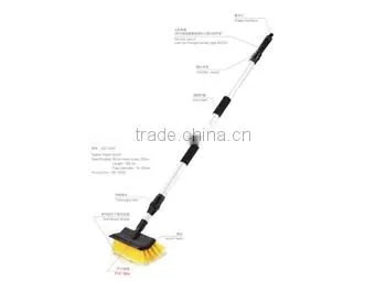 Microfiber Soft Bristle Telescopic Car Wheel Wash Dust Detailing Cleaning Brush Flow Through Brush Series